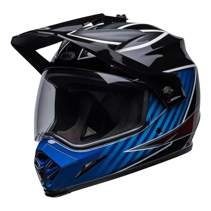 Capacete Bell MX-9 Adventure Mips Dalton Preto/Azul (Fibra de
